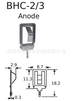 battery contacts 电池连接片 正负极片五金扣弹片卡扣 BHC-2/3