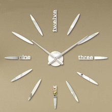 新款跨境货源大尺寸创意挂钟表客厅书房装饰亚克力钟表3D立体墙钟