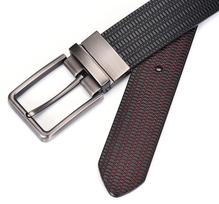 Men's Genuine Leather Belt With Rotating Buckle For Men_voghion.com