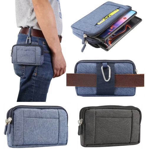 Suitable for Iphone17 16 15 14 13Pro Max Xr S24 S25 Universal Horizontal Denim Waist Bag Suitable for Iphone17 16 15 14 13Pro Max Xr S24 S25 Universal Horizontal Denim Waist Bag