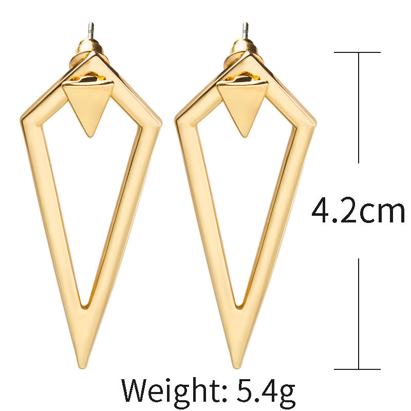 Simple Style Geometric Metal Plating Metal Ear Studs display picture 1