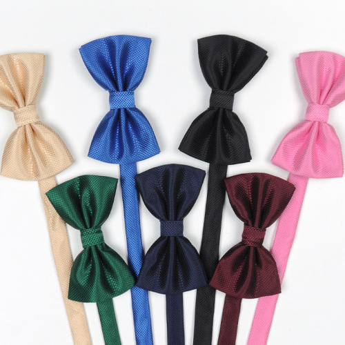 Korean style British men's groom's best man's knot wedding formal red black plaid bow tie suit shirt bow