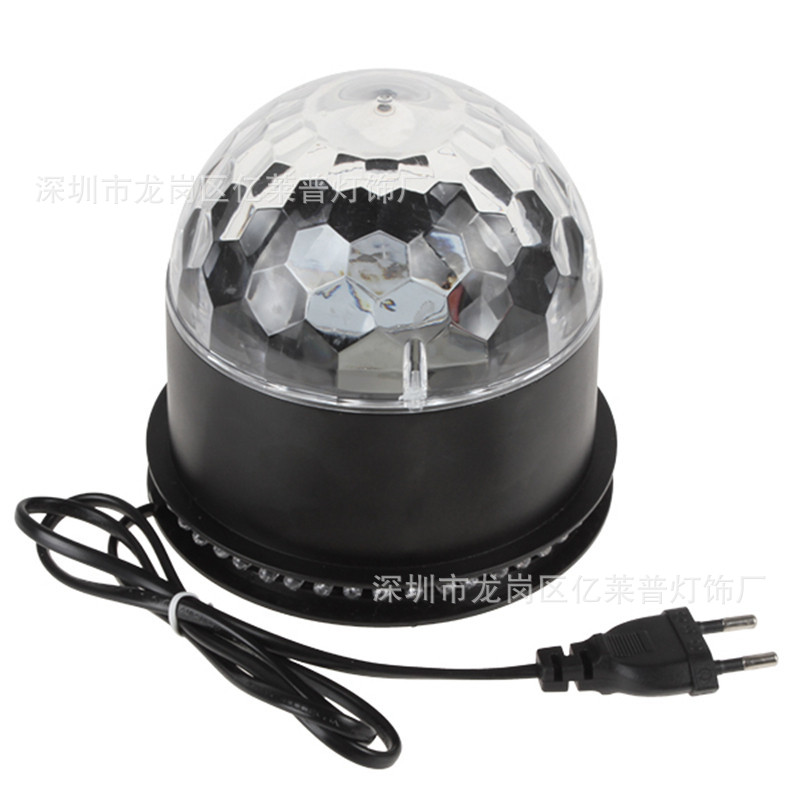 LED etapa luz controlada por voz 6-color giratorio luz UFO haz pequeña bola mágica luz mini luz láser colorido luz giratoria