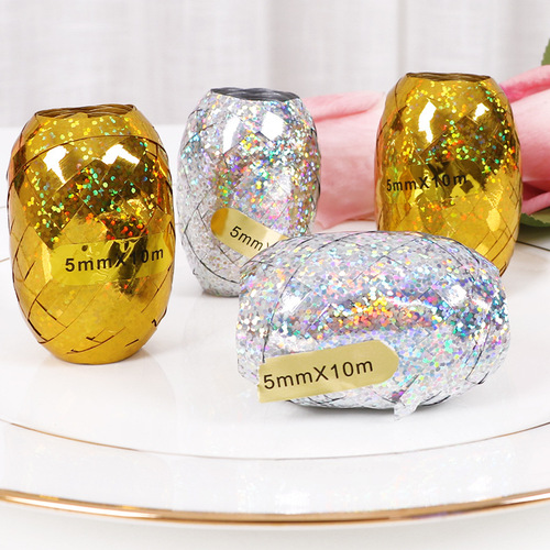 Cross-border hot selling 10-meter laser balloon ribbons, wedding balloon garland, holiday party decoration ribbons