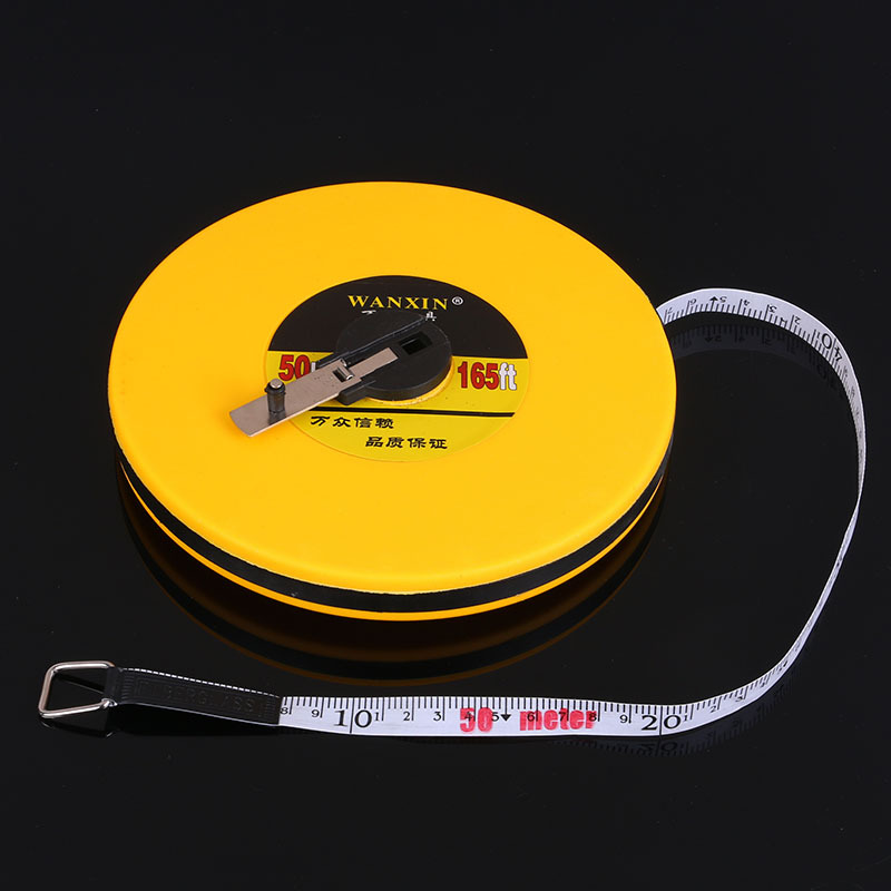 批发 20米30米50米玻璃纤维皮卷尺长卷尺 皮尺工程测量尺子软皮尺