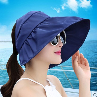 Hats Women Summer hats summer lady ultraviolet-proof outdoors Big sun hat along Sunscreen hat fold