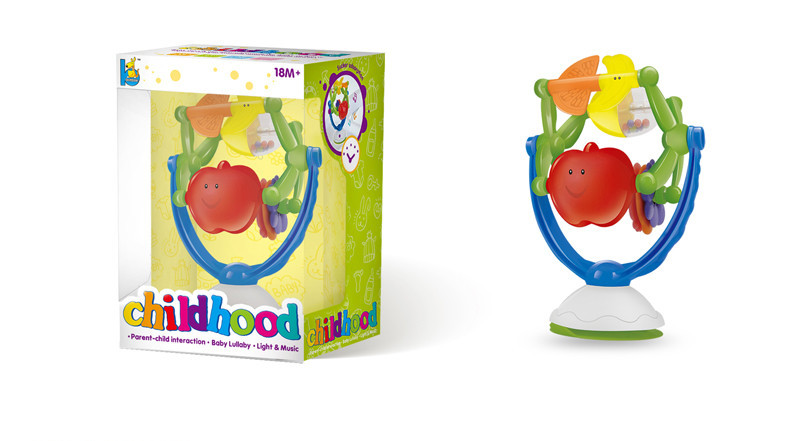 婴儿餐桌玩具旋转摩天轮餐椅宝宝吸盘转转乐婴幼儿吸盘喂饭摇铃|ru