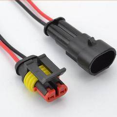 Corded car connector connector waterproof HID plug socket male and female butt connector 2 core hole butt connector