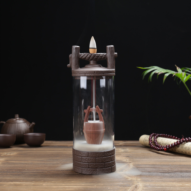 New Gujing no wave backflow incense burner ceramic crafts creative gift acrylic cover creative home