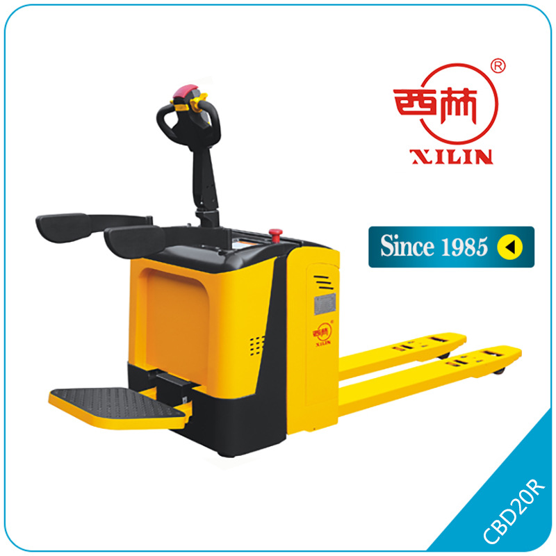 站驾式全电动托盘搬运车小金刚 宁波如意 2吨t地牛四轮西林叉车