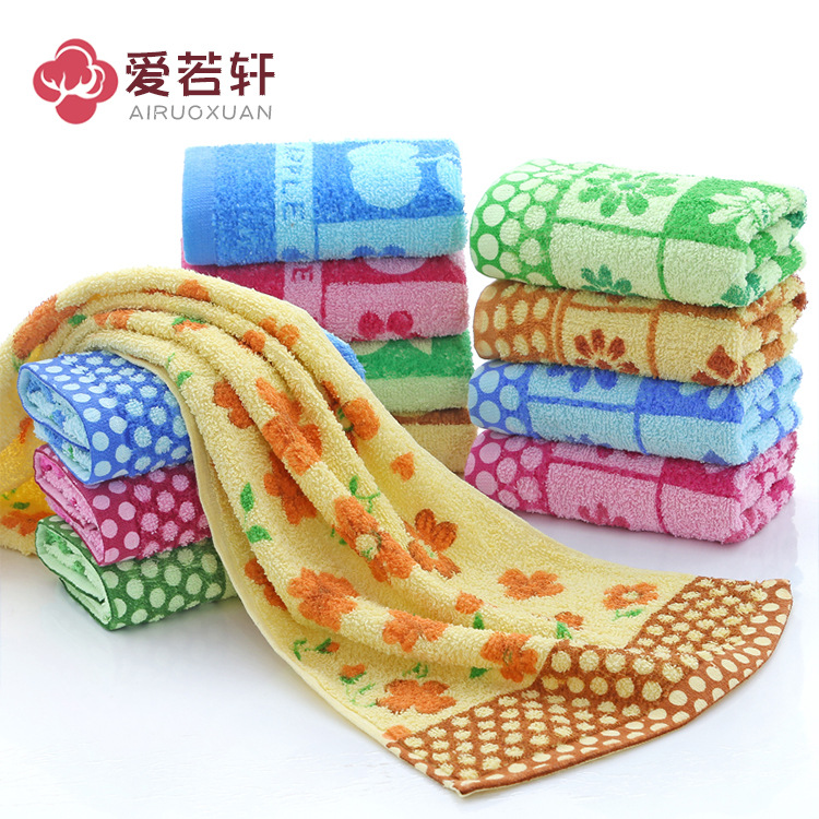 Household cotton towel color strip face...