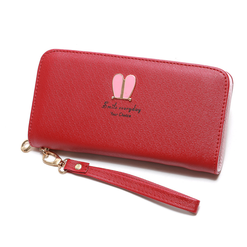 Korean Rabbit Ear Zipper Long Wallet display picture 9
