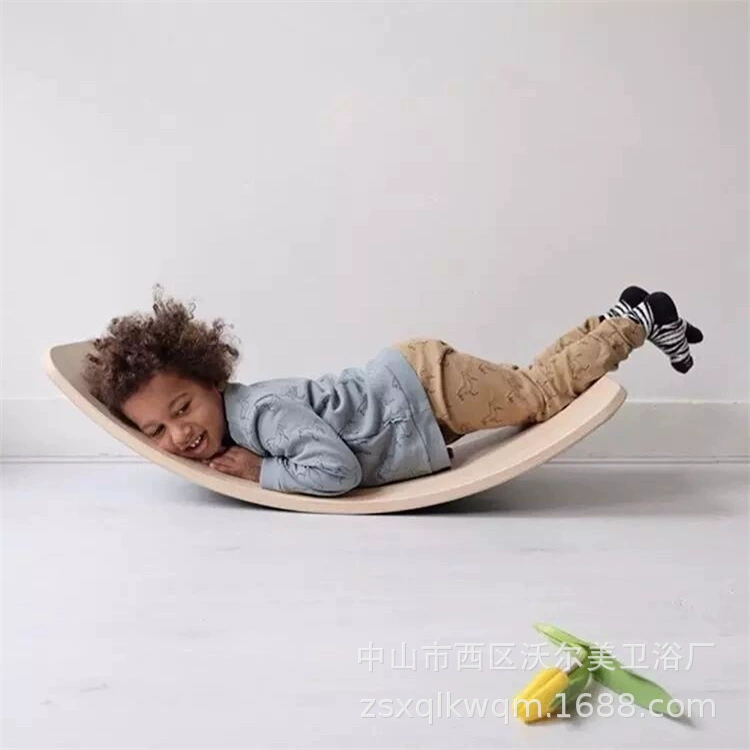 INS стиль рокер Размер детский Крытый детский сад деревянная изогнутая доска открытый баланс упражнения Йога упражнения