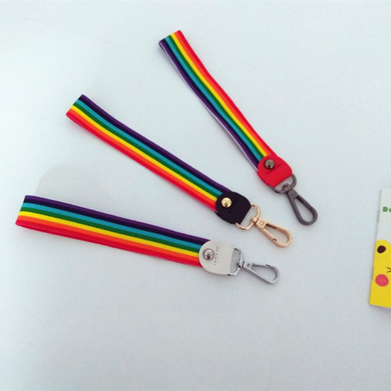 Rainbow backpack, small clutch bag, hand loop bag, small handheld bag accessory