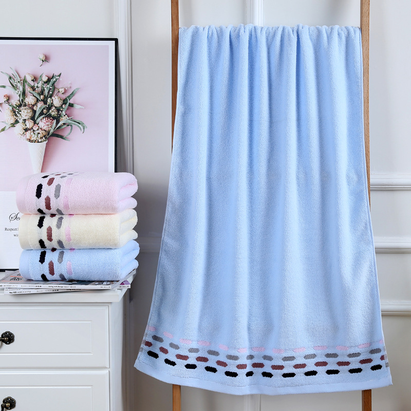 棉质亮丝浴巾 加大加厚素色大毛巾礼盒套巾柔软吸水家用洗澡巾