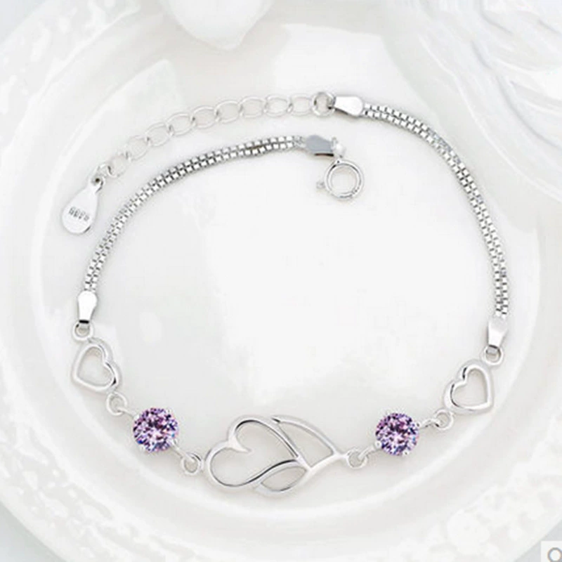 Серебряный браслет, стильный аксессуар, корейский стиль, оптовая продажа
