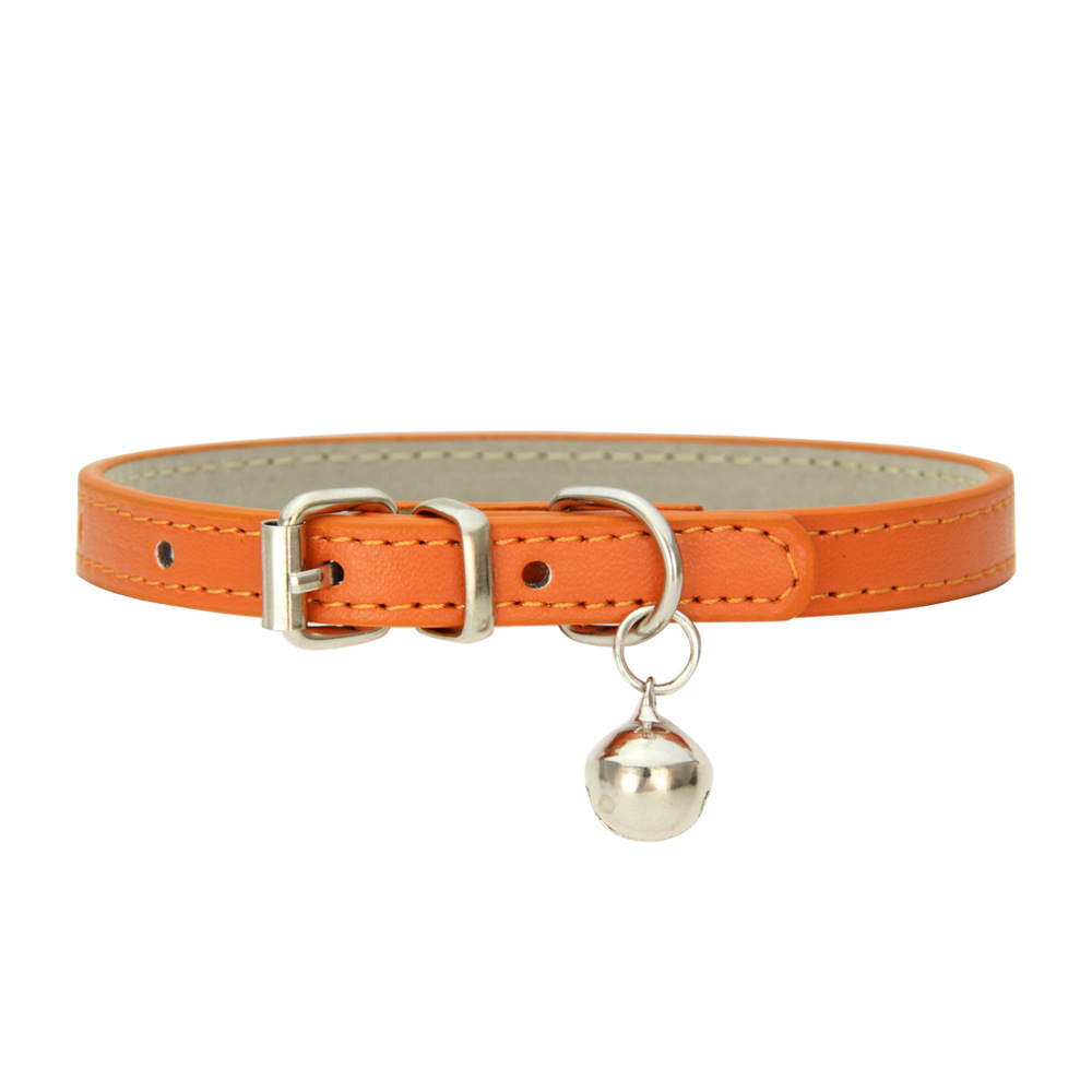 pet collar PU leather leash pet dog collar cat collar DIY japanese style bell collar wholesale