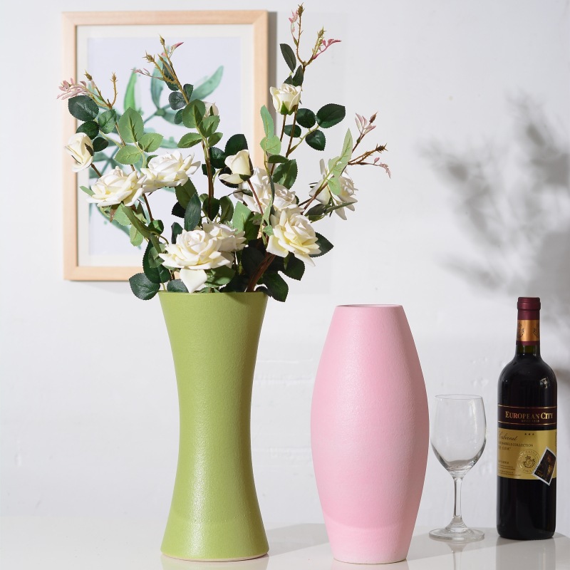 批发景德镇新中式陶瓷花瓶创意艺术客厅插花装饰花器干花花瓶摆件|ms