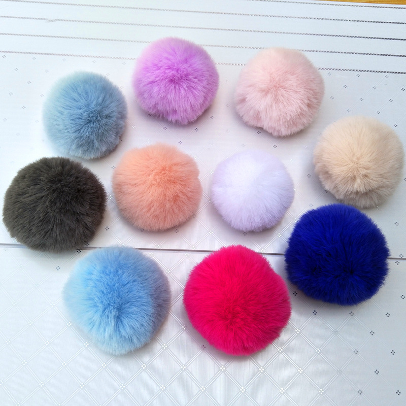 跨境热销毛毛球仿獭兔毛球彩色小毛球毛绒球环保仿兔毛人造毛球|ms