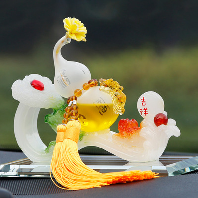 Car perfume originality Ruyi gourd crystal Perfume seat The car ornament vehicle Aromatherapy Decoration Car Accessories