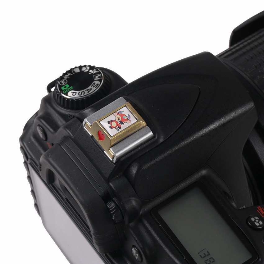 背包客自制金属热靴盖卡通锌合金滴胶生肖之牛创意保护盖J002金色