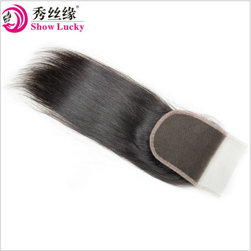 Xuchang wig 4 * 4 straight close real person straight hair piece hand hook lace wig wholesale