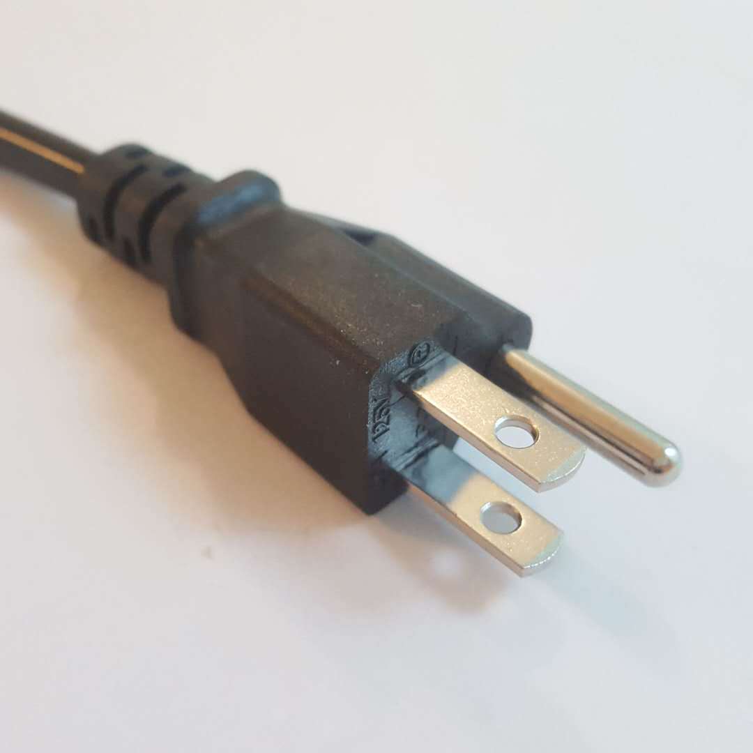 美标暗纹插头线 AC台湾墨西哥16A三横品字尾电源线 美规对接线