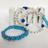 Модная акриловая стальная проволка с бусинами из жемчуга, цепочка, новая коллекция