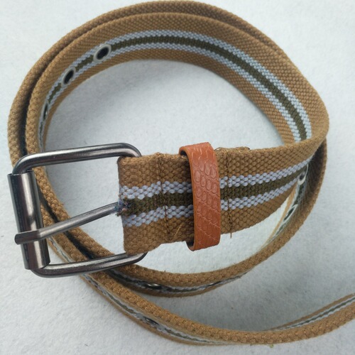 Men's canvas belt pin buckle extended multi-eye thickened cloth belt denim youth belt widening manufacturer