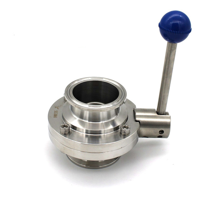 304316L不锈钢卫生级快装蝶阀卡箍式蝶阀 食品级蝶阀快装镜面蝶阀