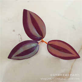 仿真植物仿真花叶编织袋 三叉绿萝 过胶布叶子 把花装饰布料编织