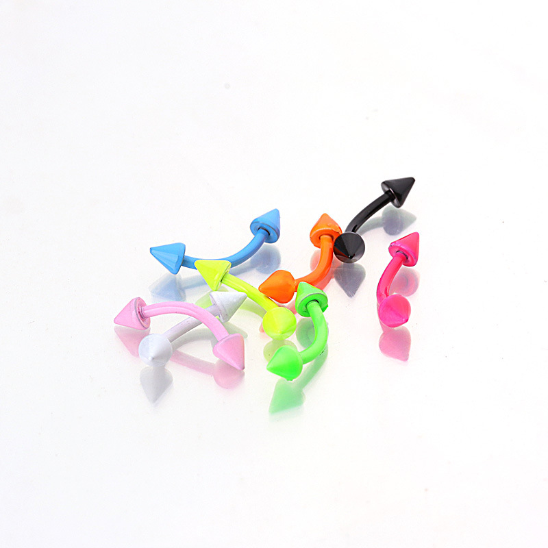 Neon Color Baking Varnish Stainless Steel Body Piercing Jewelry display picture 5