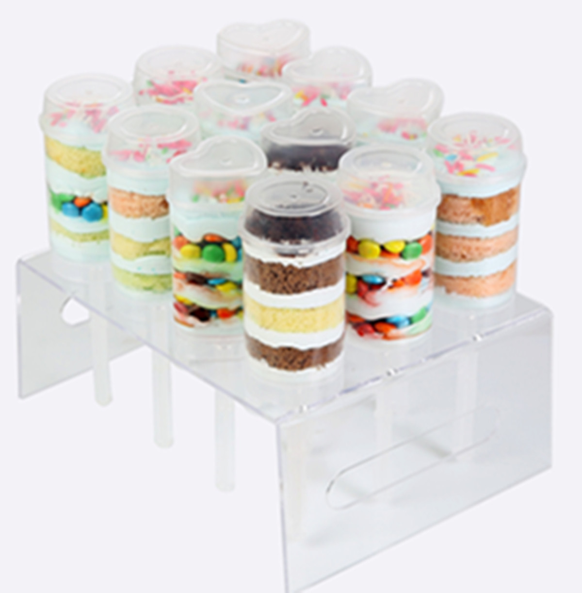 12孔亚克力透明推推乐支架 食物推进器支架蛋糕展示架cake stand