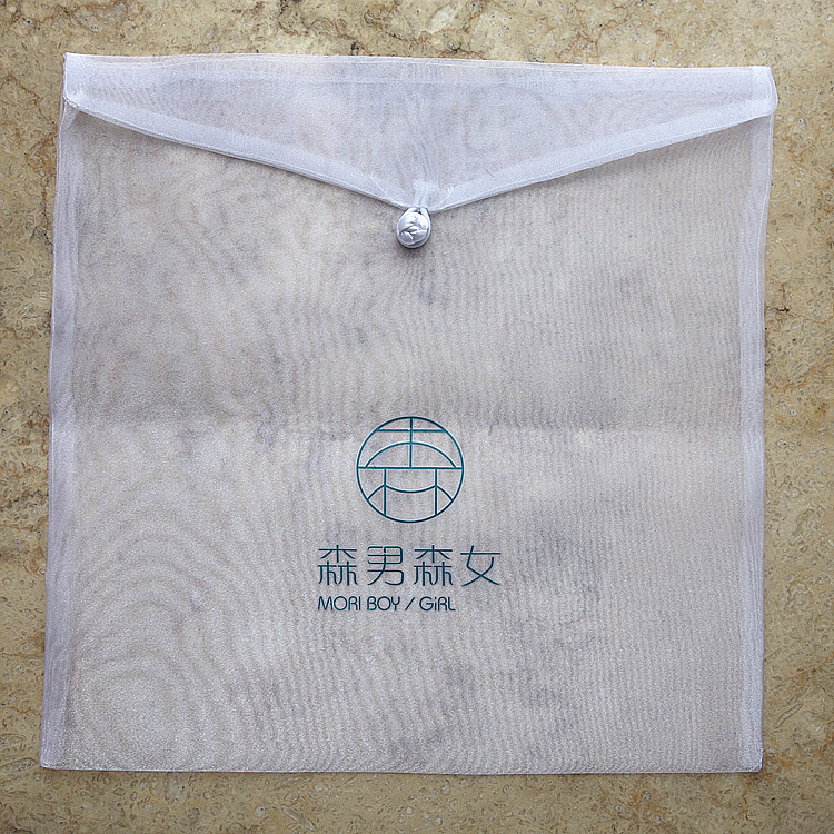 定做高档纯白色旗袍婚纱加密雪纱盘扣纱袋 毛巾浴袍巾信封欧根纱