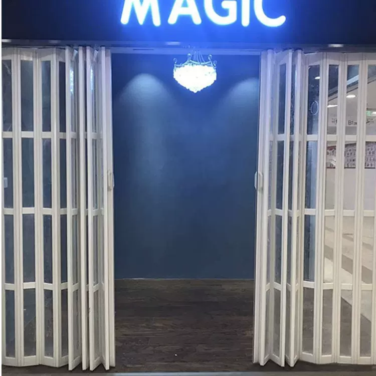 山东pvc折叠推拉门铝合金折叠门店铺临时门防火挡烟垂壁门厂家