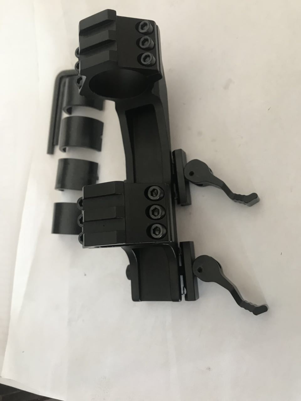 快拆连体后延 手电筒支架 铝合金支架 夹具管夹