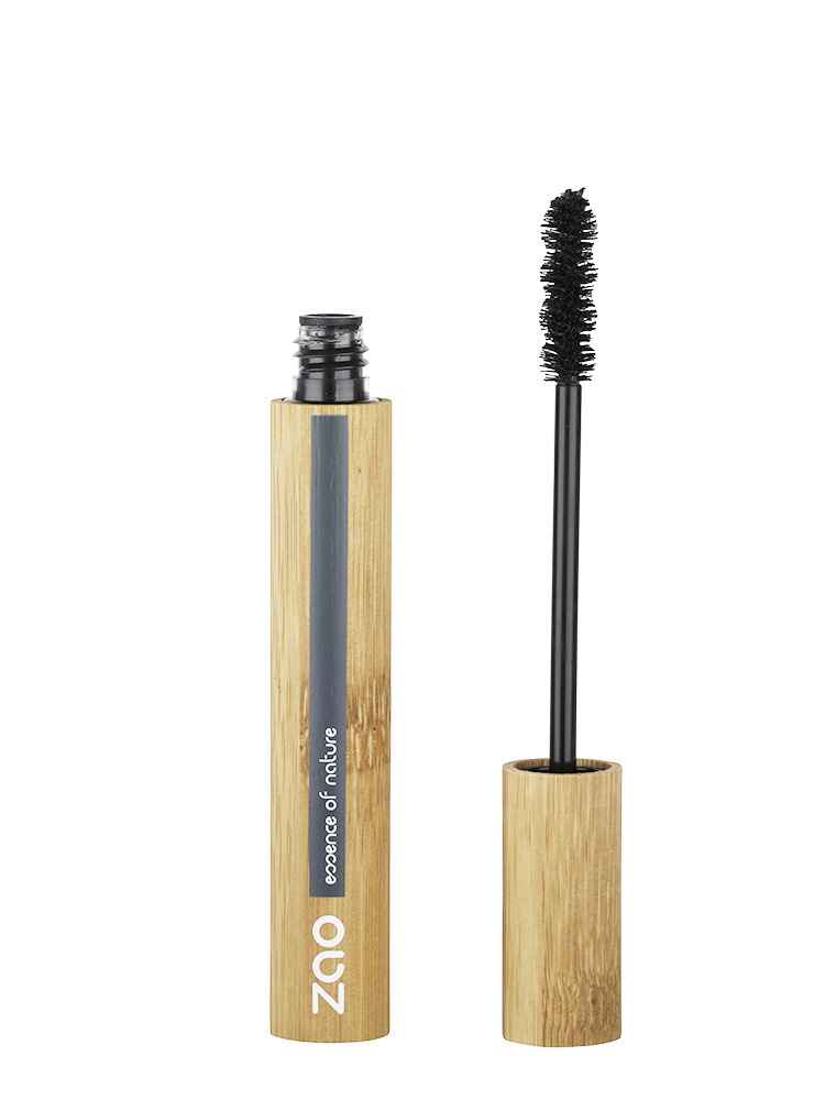 ZAO法国进口女生鲜机竹超强浓密黑色自然持久大眼睫毛膏纯植物膏