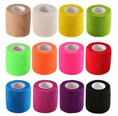 无纺布自粘绷带 美甲绷带 透气运动弹力绷带宠物弹性绷带|ru