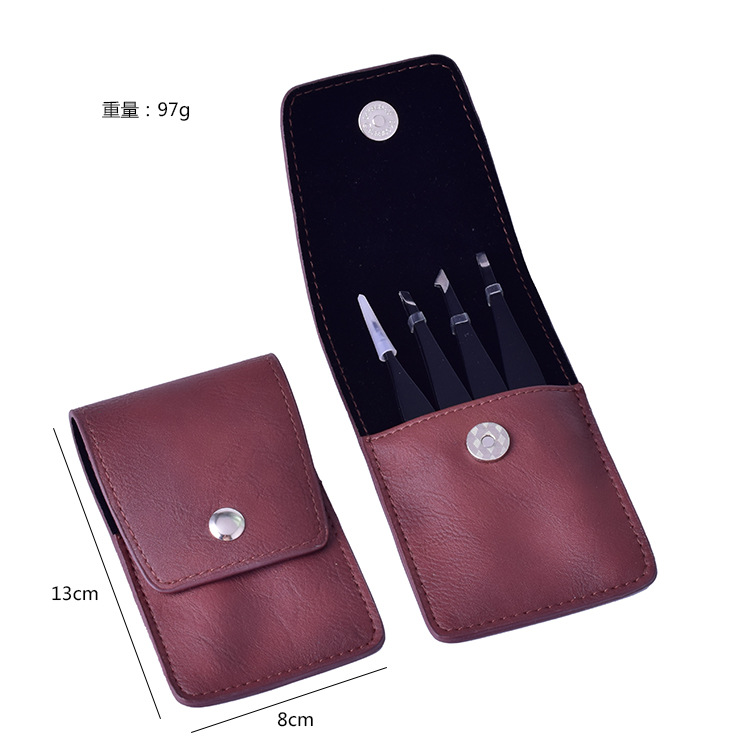 供应亚马逊修眉4件套装眼睫毛夹眉夹镊子辅助器假睫毛辅助器