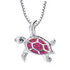 Cross -border accessories popular jewelry OPAL protein stone Opal Australia's treasured turtle turtle necklace pendant silver jewelry