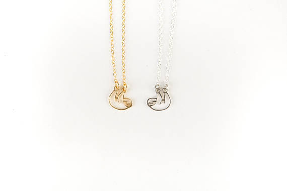 small sloth panda koala bear pendant necklace