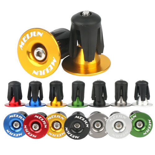 Bicycle aluminum alloy handlebar plug, handlebar plug, color handlebar plug, dead fly lock screw handlebar plug, cross-border