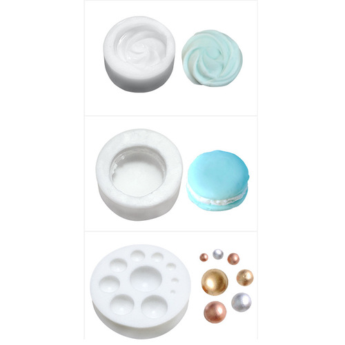 Sanxin Shell Chocolate Fondant DIY Macaron Semi-round M Bean Dessert Silicone Clay Resin Mold