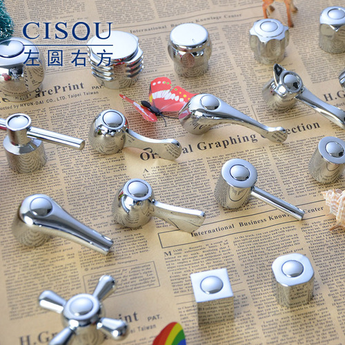 Triangular valve sink vegetable basin single cold water faucet handle quick-open handwheel bathroom switch handle accessories