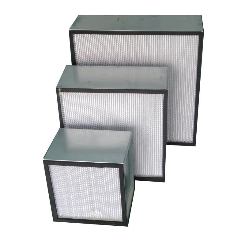 630*630*220 H13H14纸隔板高效滤网箱式过滤器非标定制板框过滤器