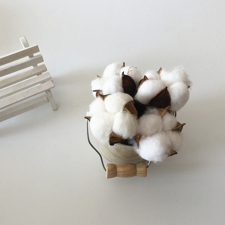 cotton realistic decorations