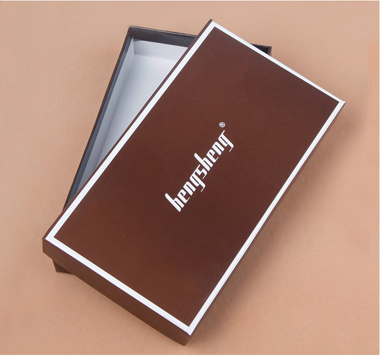 66g Weight String Closure Type Business, Travel Occasion Solid Color Pattern Unisex Gender Fashion Style Square Shape Grey, Black Color Brand Gift Box Wallet Clutch Bag Long And Short Gift Box 2