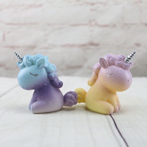 New Fantasy Angel Unicorn Baked Cake Ornaments Cartoon Cute Vinyl Unicorn Decorative Ornaments