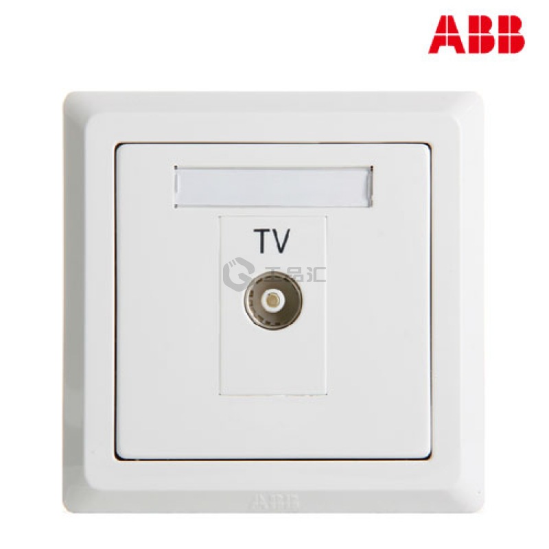 ABB 开关插座 德逸系列/白色/有线电视插座；AE301