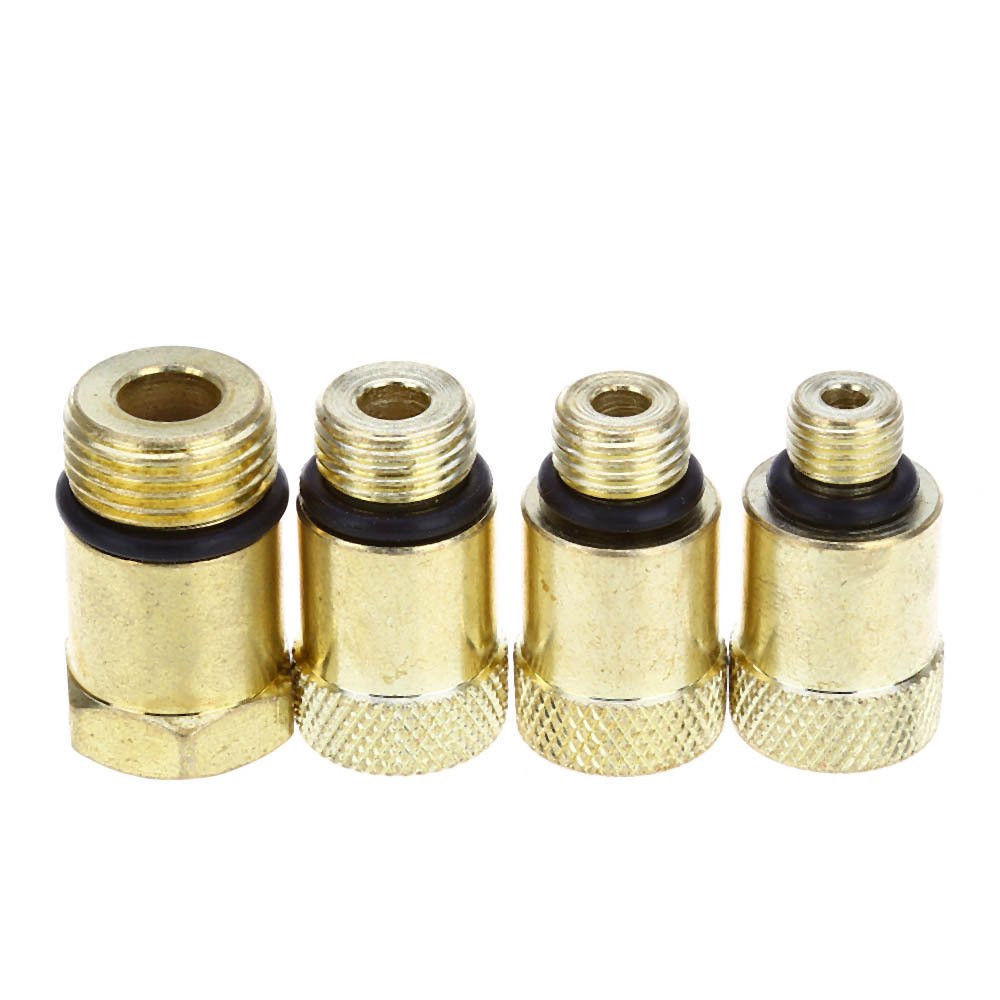 Automóvil cilindro de doble propósito motocicleta manómetro cilindro multifuncional manómetro 4 conector de cobre completo